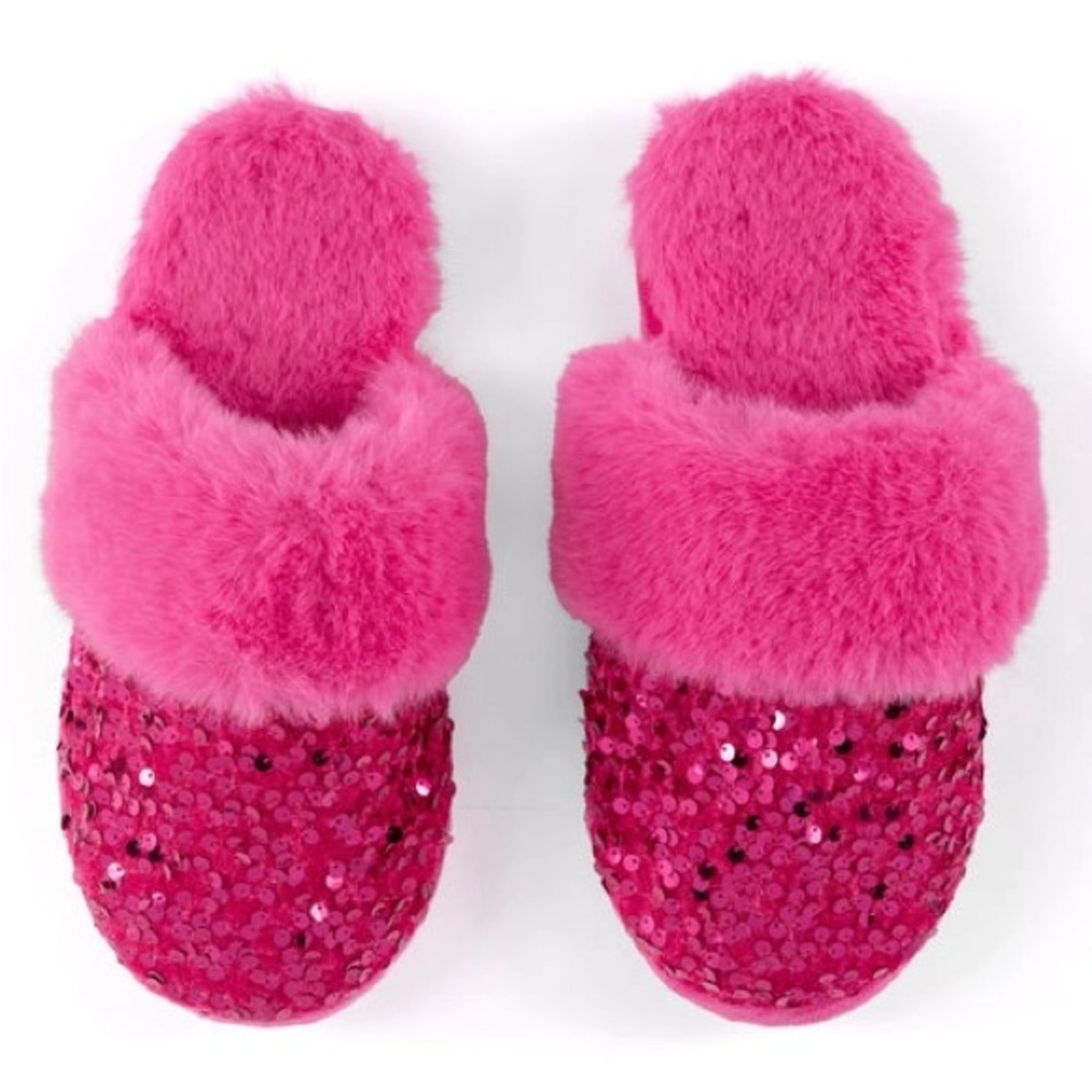 Shiraleah Fiesta Magenta Sequined Slippers